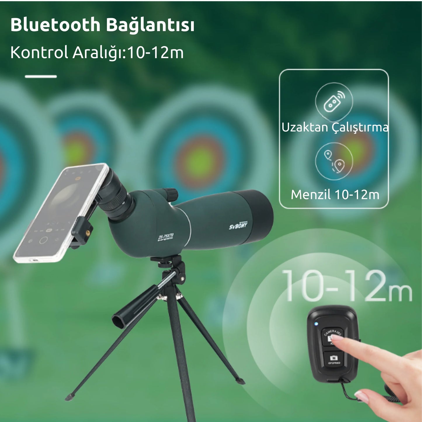SVBONY SV28 Plus Tripod Bluetooth'lu Kuş Gözlemciliği İçin Dürbün