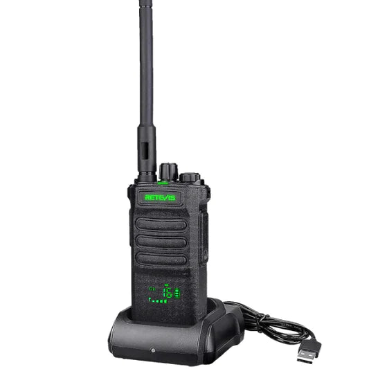 Retevis RT86 Uzun Menzilli Telsiz, 2600mAh Yüksek Performanslı Radyo, Kablosuz Klonlu Profesyonel Telsiz, El Feneri, Dış Mekan Kullanımı için Alarm, Avcılık