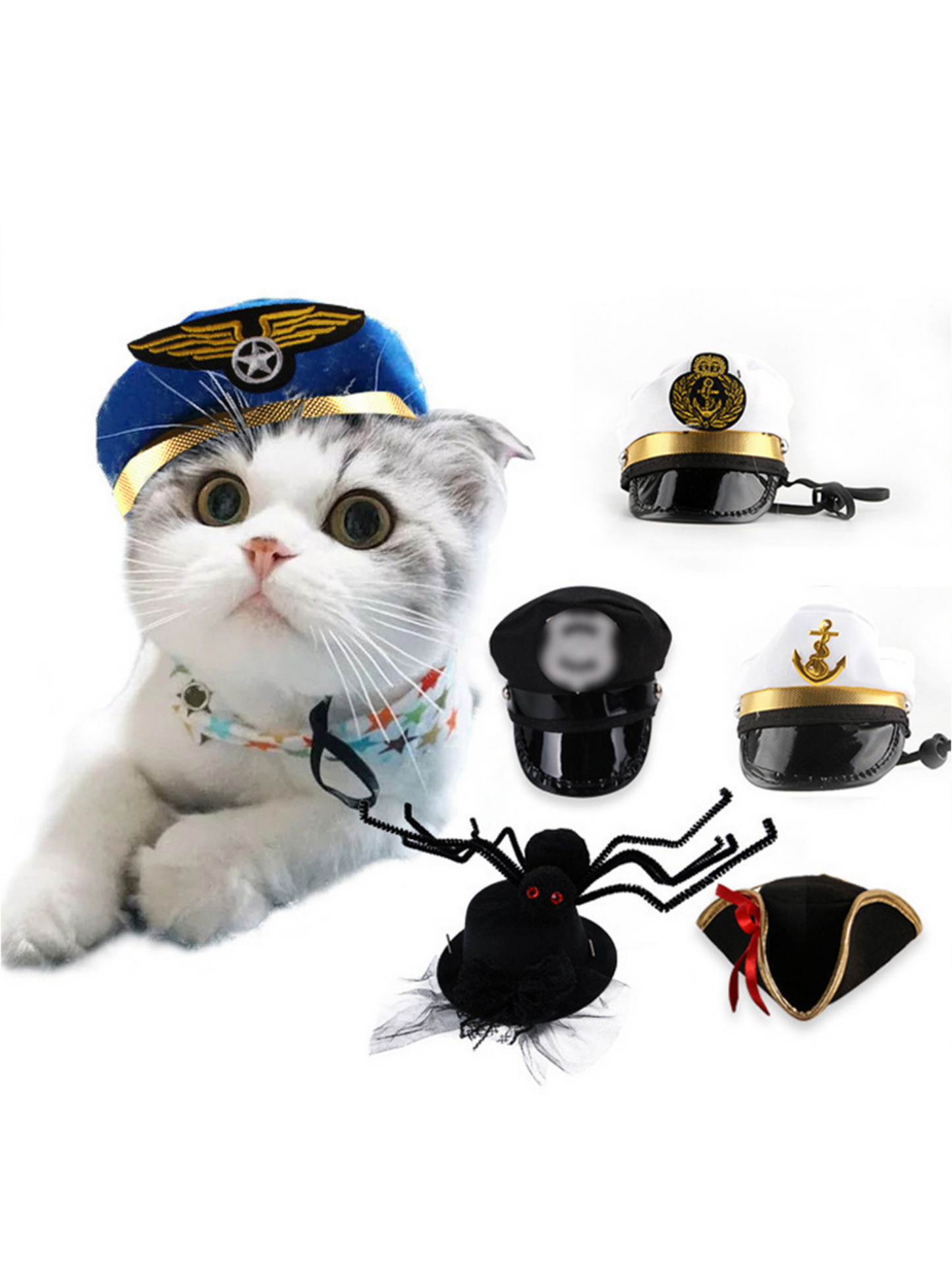 Korsan Polis Kaptan Örümcek Temalı Evcil Hayvan Kostümleri