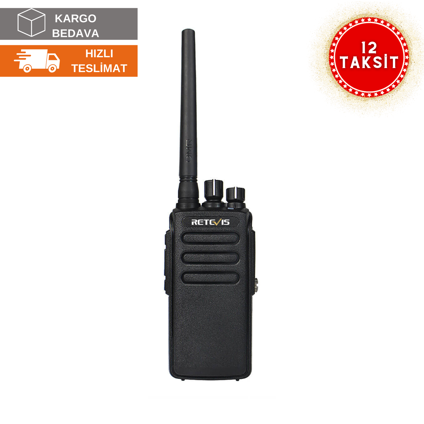 Retevis RT81 Uzun Menzilli Radyo, DMR Dijital Analog Walkie Talkie, IP67 Su Geçirmez, 2200 mAh Taşınabilir Radyo