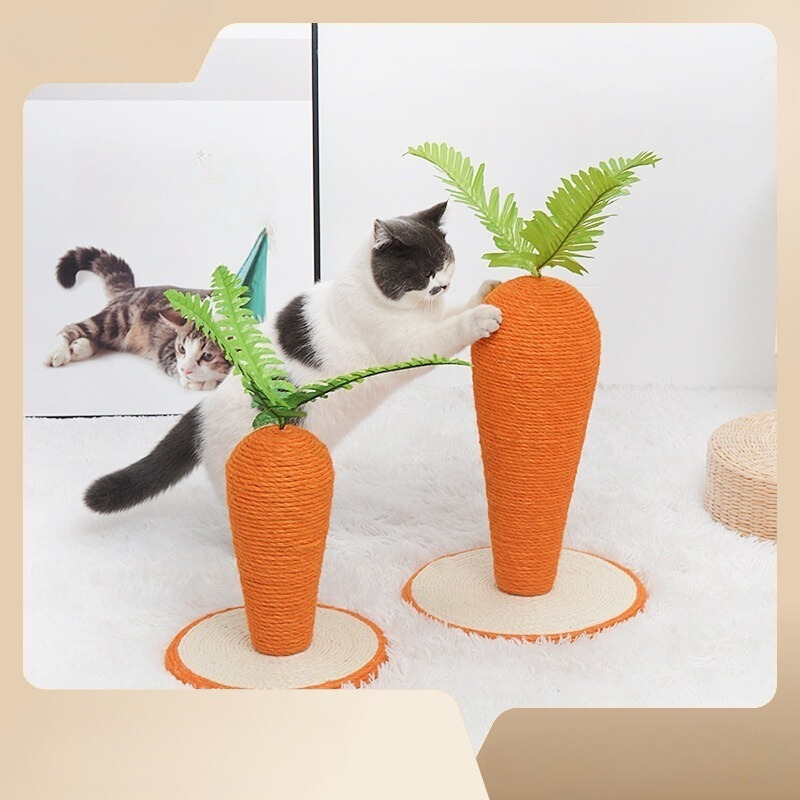 带胡萝卜图案的猫抓板