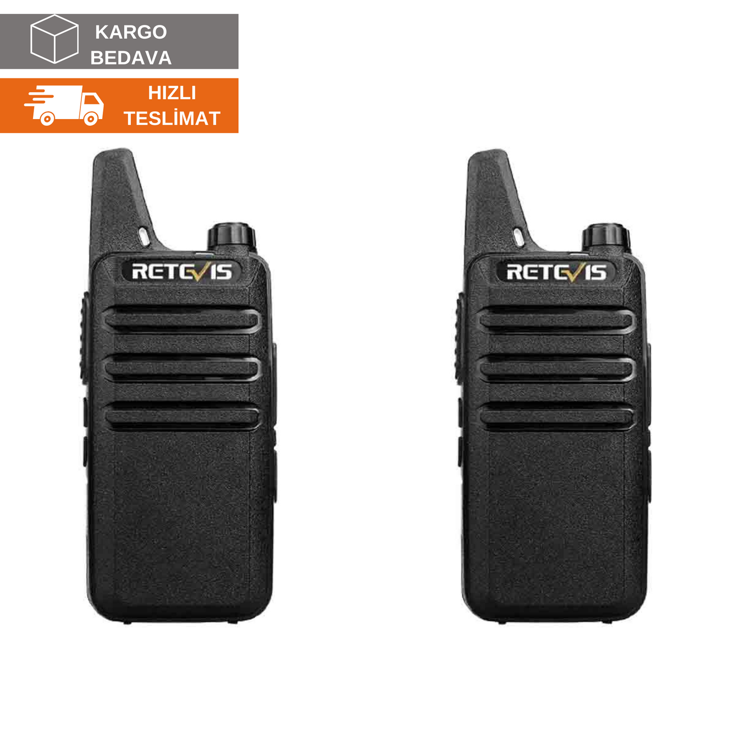 Retevis RT622 可充电 PMR 无线电收音机套装（黑色，1 对） 